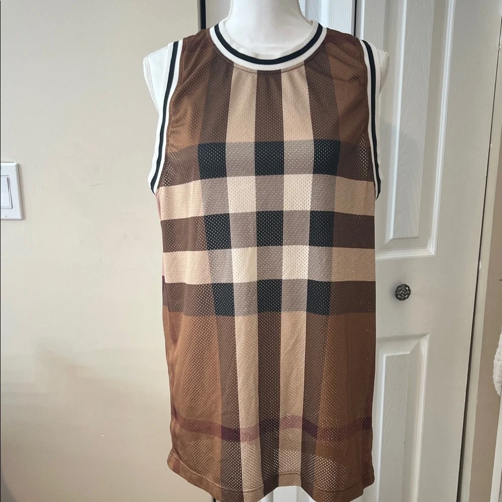 Burberry Brown and Cream Checkered Top - Picture 1 of 13